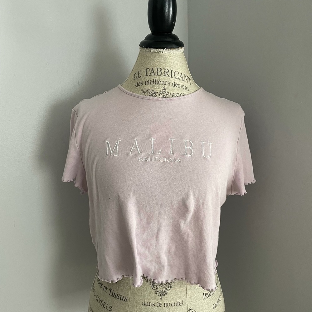 ☀️Divided lettuce trim crop tee